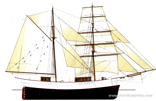 SS Galleta Gigina [Brigantine] (1930) - drawings, dimensions, pictures